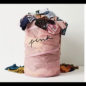 Victoria’s secret PINK laundry bag pink script logo NEW HTF